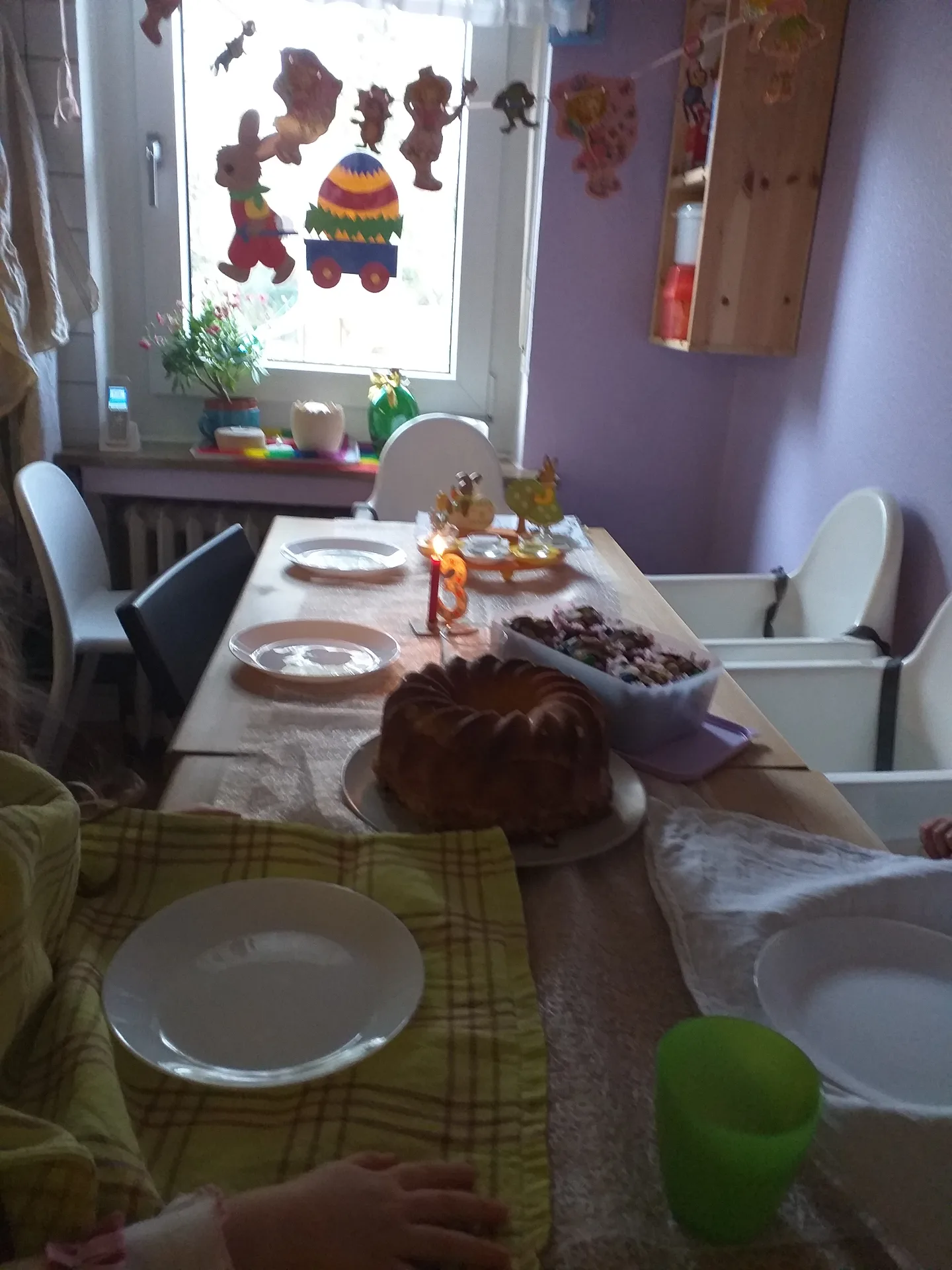 Essbereich der Raupen und Küche